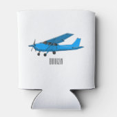 固定翼航空機の漫画イラストレーション 缶クーラー (裏面)