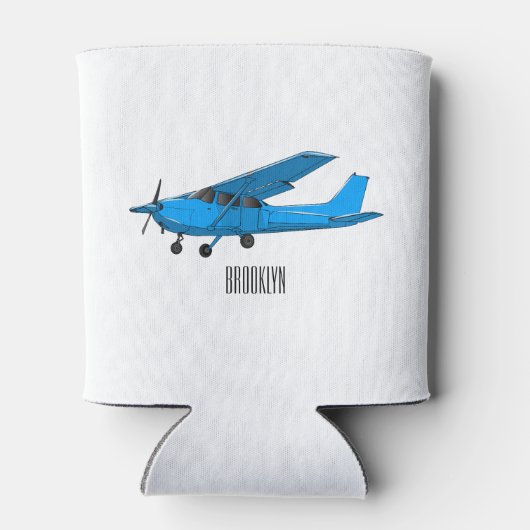 固定翼航空機の漫画イラストレーション 缶クーラー (裏面)