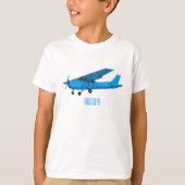 固定翼航空機の漫画イラストレーション Tシャツ (正面)