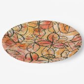 固定葉デザインパーティープレート ペーパープレート (アングル)