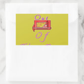 固定観念にとらわれないデザイン 長方形シール (バッグ)