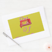 固定観念にとらわれないデザイン 長方形シール (封筒)