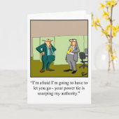 国おもしろいボスの日のグリーティングカード カード (黄色い花)