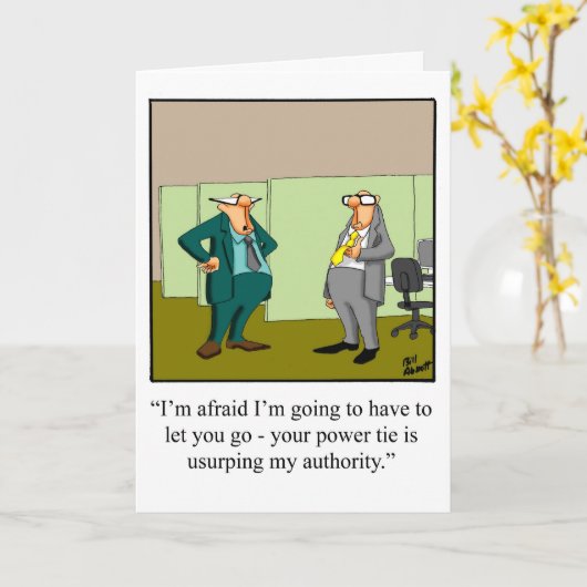 国おもしろいボスの日のグリーティングカード カード (黄色い花)