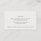 国お洒落の野生の花パターン 名刺 (裏面)