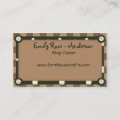 国お洒落の鶏の名刺 名刺 (裏面)