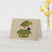 国かかしメモカード カード (黄色い花)