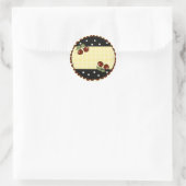 国さくらんぼキッチンラベル ラウンドシール (バッグ)