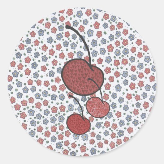 国さくらんぼシール ラウンドシール (正面)