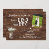 国で挙式後BBQアフターパーティ 招待状 (正面/裏面)