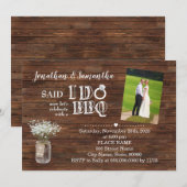 国で挙式後BBQ式の駆け落ちをした 招待状 (正面/裏面)