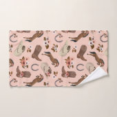 国とフローラピンク バスタオルセット (ハンドタオル)