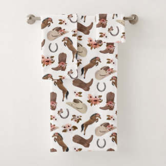 国とフローラ白 バスタオルセット