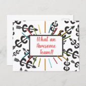 国と国を横断する素晴らしチームポストカード ポストカード (正面/裏面)