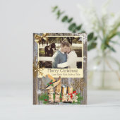 国と西カウボーイブーツのクリスマスカード シーズンポストカード (スタンド正面)