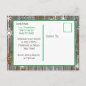 国と西カウボーイブーツのクリスマスカード シーズンポストカード (裏面)