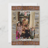 国と西洋のクリスマスのパーソナライズされた写真 シーズンカード (正面)