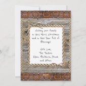 国と西洋のクリスマスのパーソナライズされた写真 シーズンカード (裏面)