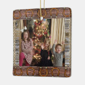 国と西洋のクリスマスのパーソナライズされた写真 セラミックオーナメント (左)