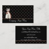 国によって服を着せられる白い猫の名刺 名刺 (正面/裏面)