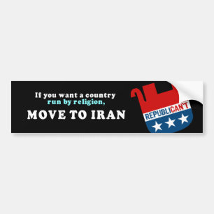 国にイランに宗教移動によって走ってほしければ バンパーステッカー