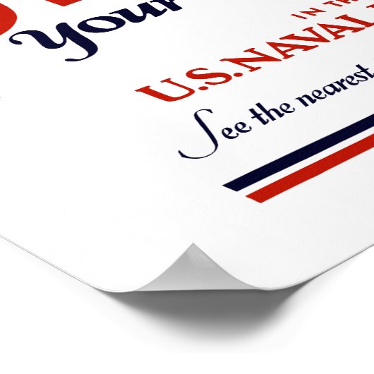 国に海軍予備軍で奉仕せよ – -第2次世界大戦 ポスター (角)