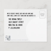 国に移動 | 住所おもしろいの変更 案内ポストカード (裏面)