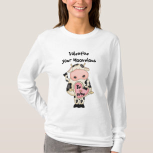 国のおもしろい牛バレンタインデーのワイシャツ Tシャツ