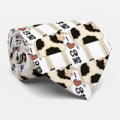 国のおもしろい牛膚触りがよいメンズの首のタイ ネクタイ (ロール)