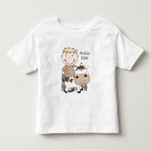 国のおもしろい! 子供または牛幼児2T- 4TのTシャツを耕作して下さい トドラーTシャツ (正面)