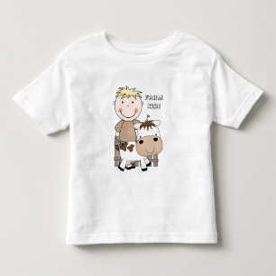 国のおもしろい! 子供または牛幼児2T- 4TのTシャツを耕作して下さい トドラーTシャツ