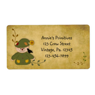 国のかかしのラベル ラベル