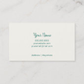 国のとうもろこし畑の自然の名刺 名刺 (裏面)