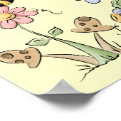 国のはちと花のナーサリーライム ポスター (角)