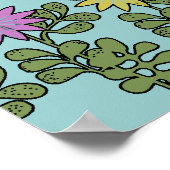 国のはちと花のナーサリーライム ポスター (角)