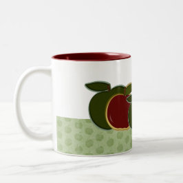 国のりんご(緑のボーダー) ツートーンマグカップ