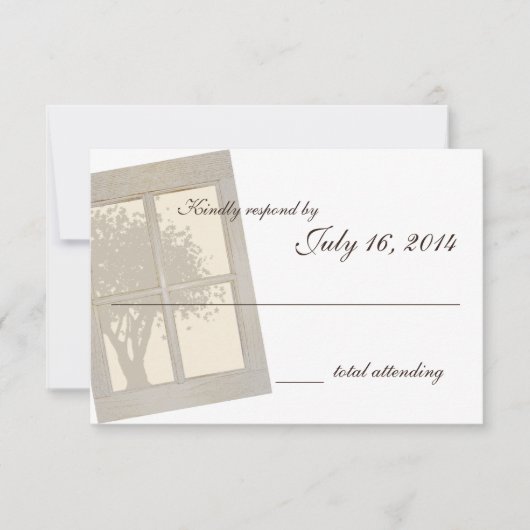 国のウィンドウ結婚ウィンドウ 出欠カード (正面)