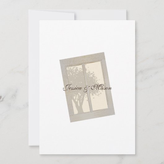 国のウィンドウ結婚ウィンドウ 招待状 (裏面)