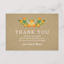 国のオレンジのサンキューカード