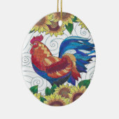 国のオンドリ セラミックオーナメント (右)