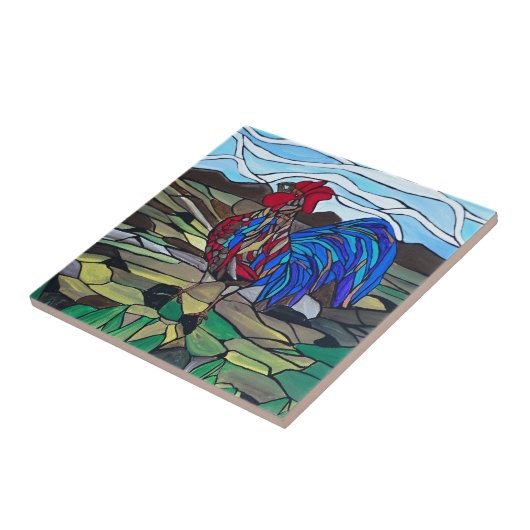 国のオンドリ タイル (側面)