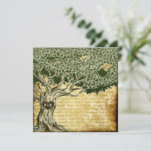 国のオークの木のヴィンテージの結婚式招待状 招待状 (スタンド正面)