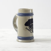 国のカウボーイのスカルビールステインのマグ ビールジョッキ (正面左)