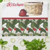 国のカスタマイズ\いちごバスケット キッチンタオル (折り畳み)