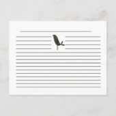 国のカラスおよびヒマワリのレシピカード ポストカード (裏面)