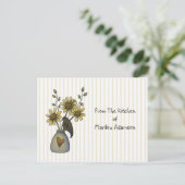 国のカラスおよびヒマワリのレシピカード ポストカード (スタンド正面)