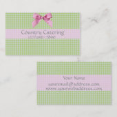 国のギンガムの名刺の緑 名刺 (正面/裏面)
