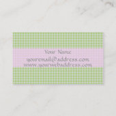 国のギンガムの名刺の緑 名刺 (裏面)