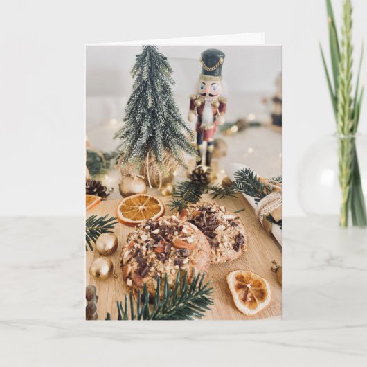 国のクリスマスのパーソナライズ文字署名 シーズンカード (正面)