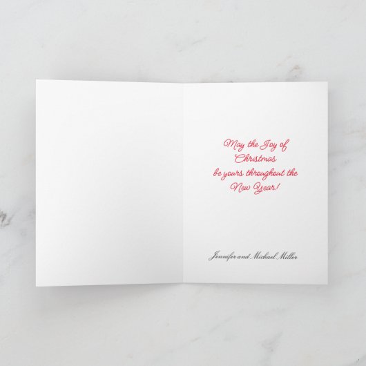 国のクリスマスのパーソナライズ文字署名 シーズンカード (内部)